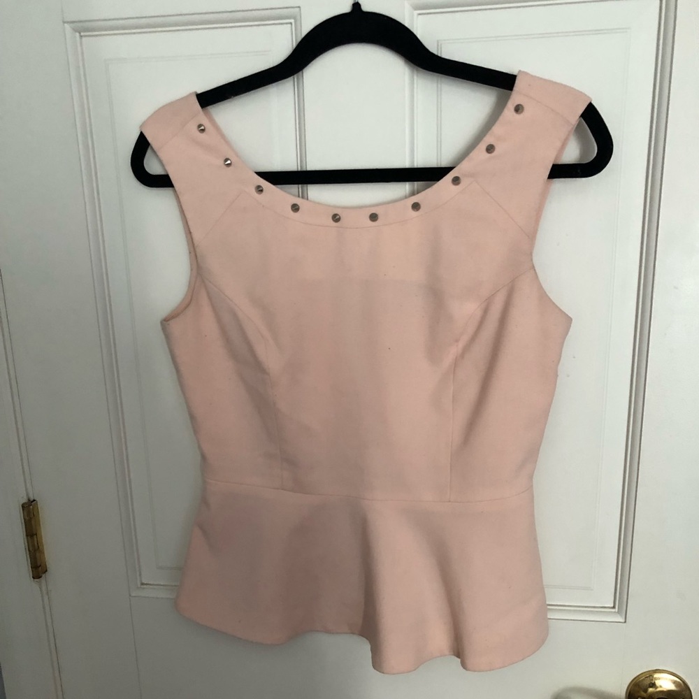 Women’s pink peplum top
